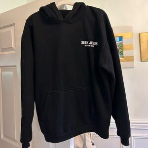 Seek Jesus Heaven Made black hoodie